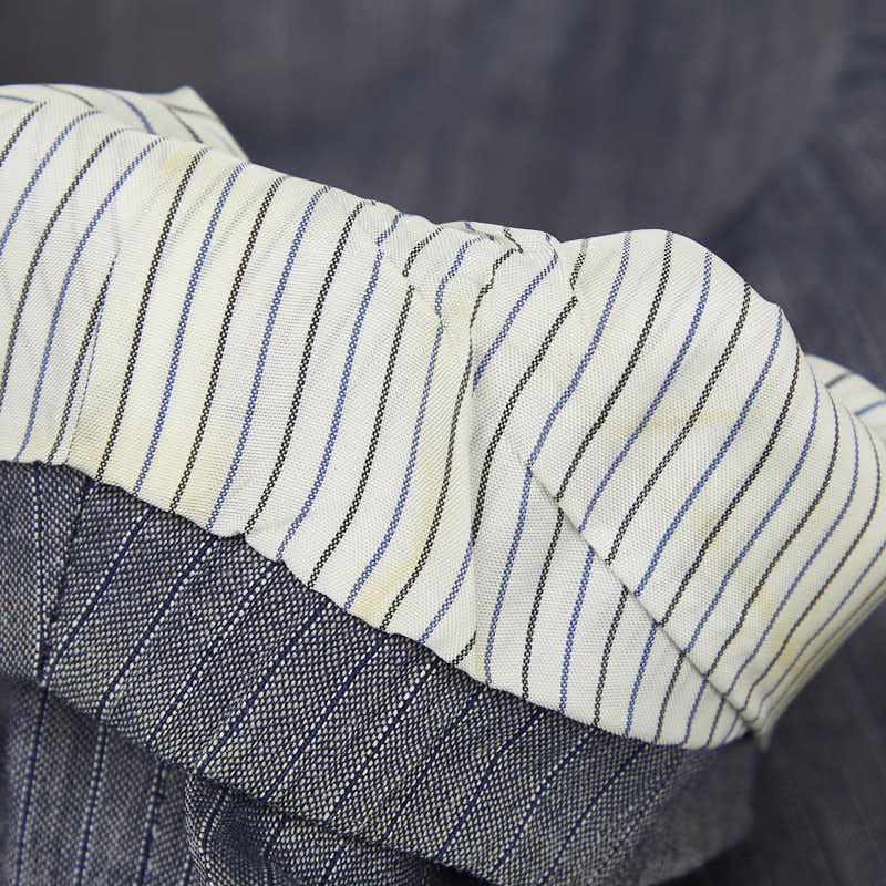 バーバリー ストライプ テーラードジャケット ネイビー リネン メンズ BURBERRY 【中古】