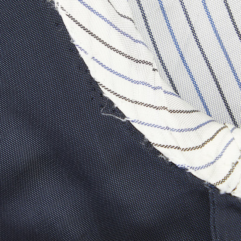 バーバリー ストライプ テーラードジャケット ネイビー リネン メンズ BURBERRY 【中古】