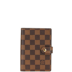 ルイ ヴィトン ダミエ アジェンダPM 手帳カバー R20700 ブラウン PVC レザー レディース LOUIS VUITTON 【中古】