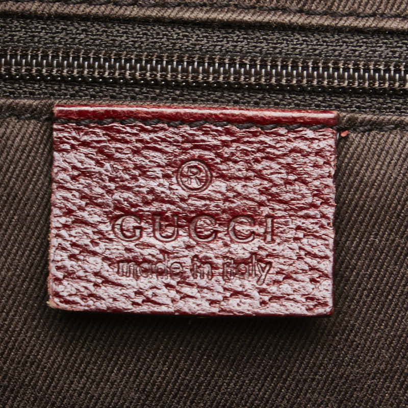 グッチ GGキャンバス ハンドバッグ トートバッグ 113016 ベージュ パープル キャンバス レザー レディース GUCCI 【中古】