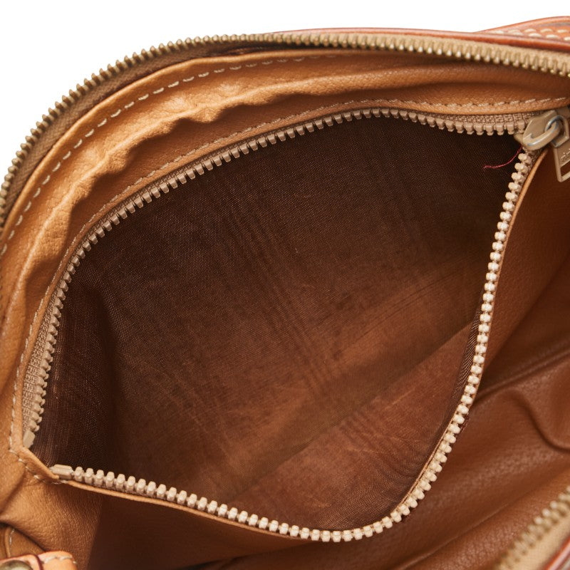 セリーヌ マカダム クラッチバッグ ブラウン PVC レザー レディース CELINE 【中古】