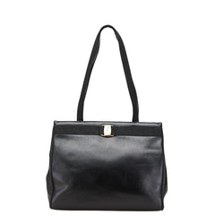 サルヴァトーレフェラガモ ヴァラ トートバッグ ワンショルダーバッグ BA21 2530 ブラック レザー レディース Salvatore Ferragamo 【中古】