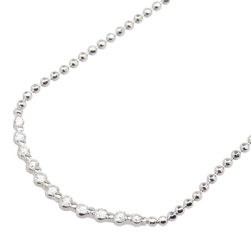 Pt900 プラチナ Pt850 プラチナ ダイヤ1.00ct ネックレス レディース 【中古】