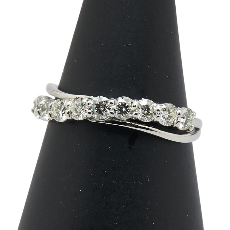 Pt900 プラチナ ダイヤ0.50ct リング 指輪 レディース 8号 【中古】