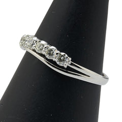 Pt900 プラチナ ダイヤ0.50ct リング 指輪 レディース 8号 【中古】