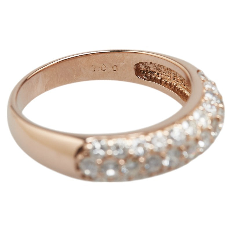 K18PG ピンクゴールド ダイヤ1.00ct リング 指輪 レディース 12号 【中古】