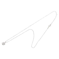 K18WG ホワイトゴールド ダイヤ0.58ct フラワー 花 モチーフ ペンダントネックレス レディース 【中古】