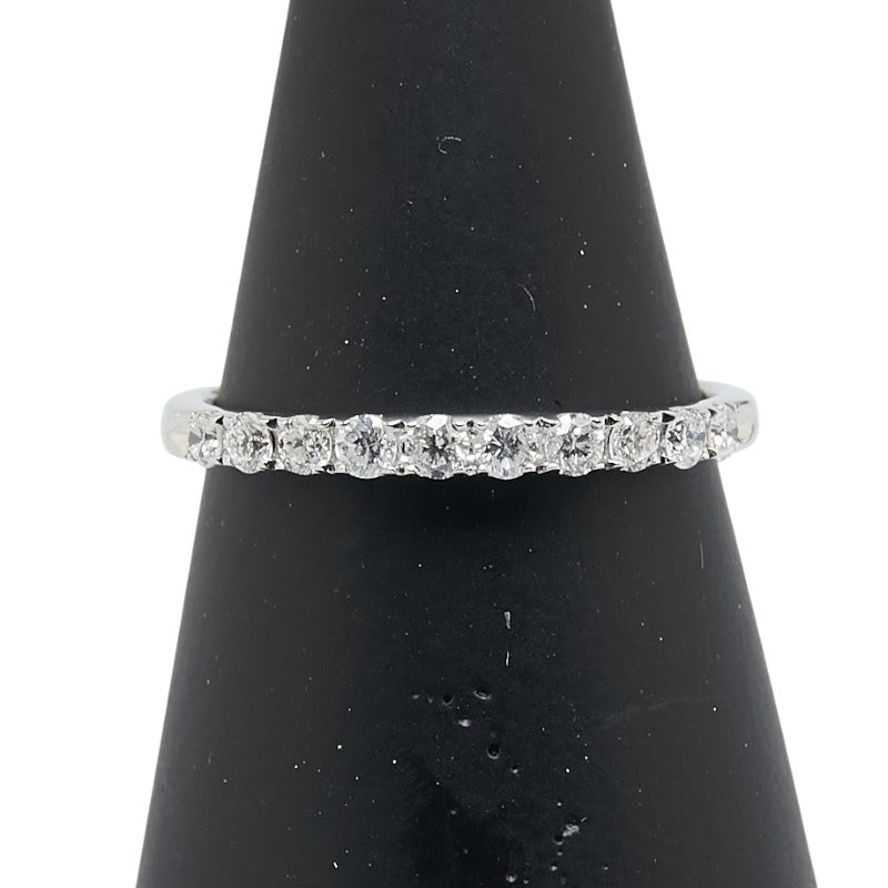 K18WG ホワイトゴールド ダイヤ0.30ct ハーフエタニティ リング 指輪 レディース 11号 【中古】