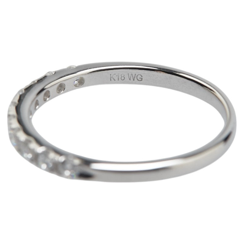 K18WG ホワイトゴールド ダイヤ0.30ct ハーフエタニティ リング 指輪 レディース 11号 【中古】