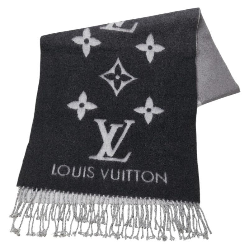 ルイ ヴィトン エシャルプ レイキャビック グラディエント マフラー M76336 グレー カシミヤ レディース LOUIS VUITTON 【中古】