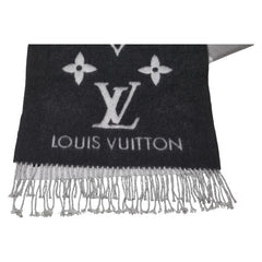 ルイ ヴィトン エシャルプ レイキャビック グラディエント マフラー M76336 グレー カシミヤ レディース LOUIS VUITTON 【中古】