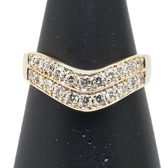 K18YG イエローゴールド ダイヤ0.39ct リング 指輪 レディース 12号 【中古】