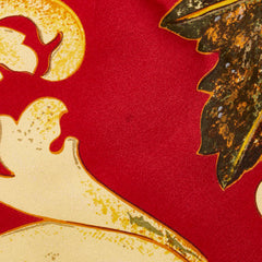 シャネル フラワー 花柄 スカーフ レッド マルチカラー レディース CHANEL 【中古】