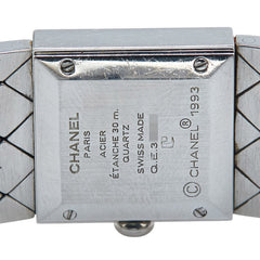 シャネル マトラッセ 腕時計 H0009 クオーツ ブラック文字盤 ステンレススチール レディース CHANEL 【中古】