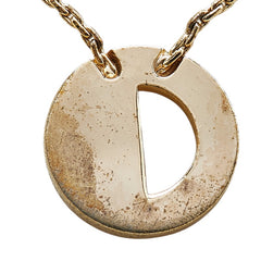 ディオール CDロゴ ラインストーン ネックレス ゴールド メッキ レディース Dior 【中古】