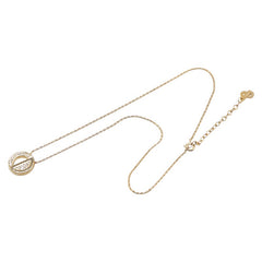 ディオール CDロゴ ラインストーン ネックレス ゴールド メッキ レディース Dior 【中古】