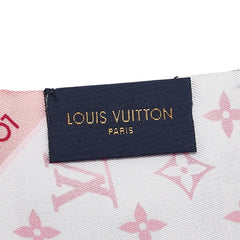 ルイ ヴィトン バンドーBB レッツゴー スカーフ M76441 ライトピンク マルチカラー シルク レディース LOUIS VUITTON 【中古】