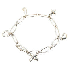 ティファニー 5チャーム ブレスレット SV925 シルバー レディース TIFFANY&Co. 【中古】