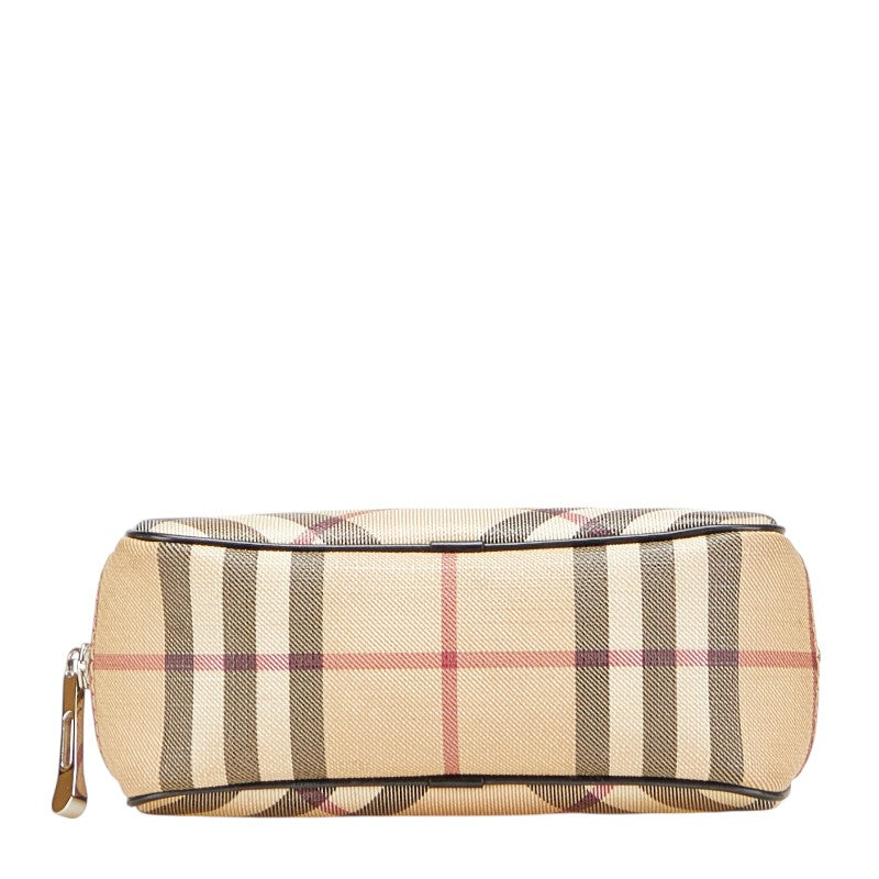 バーバリー ノバチェック ポーチ 小物入れ ベージュ マルチカラー PVC レディース BURBERRY 【中古】