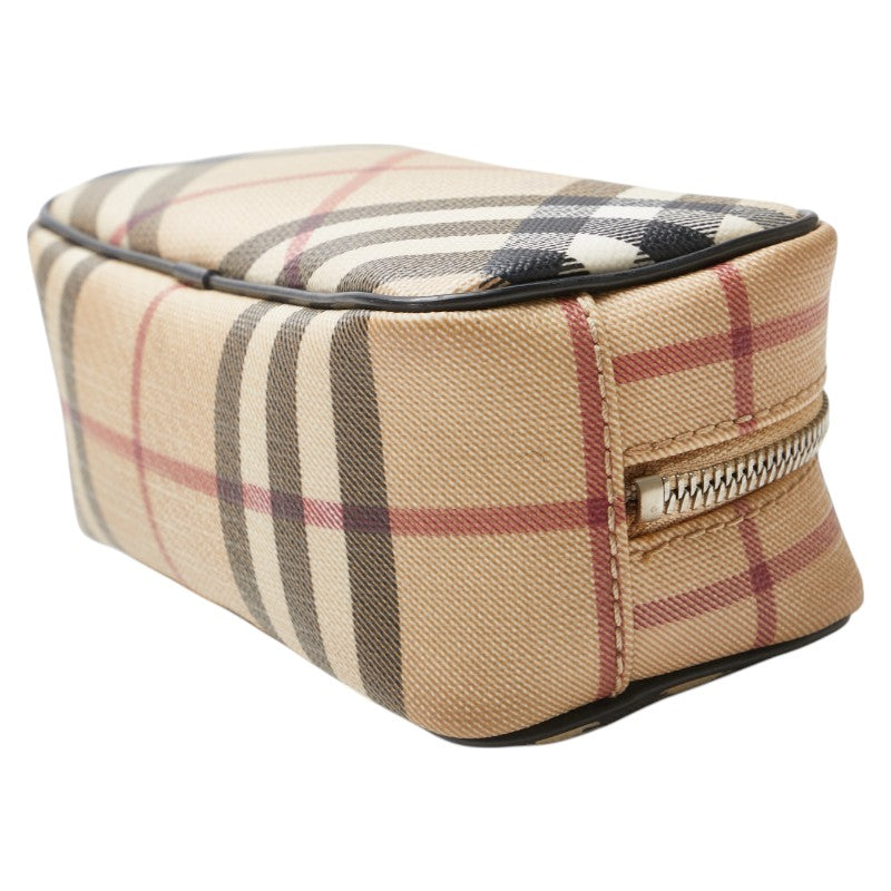 バーバリー ノバチェック ポーチ 小物入れ ベージュ マルチカラー PVC レディース BURBERRY 【中古】