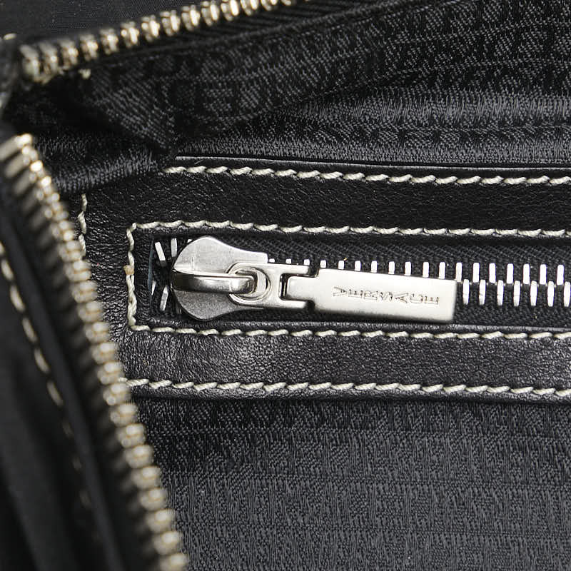 ヴェルサーチェ ショルダーバッグ ブラック レザー ポリエステル レディース VERSACE 【中古】