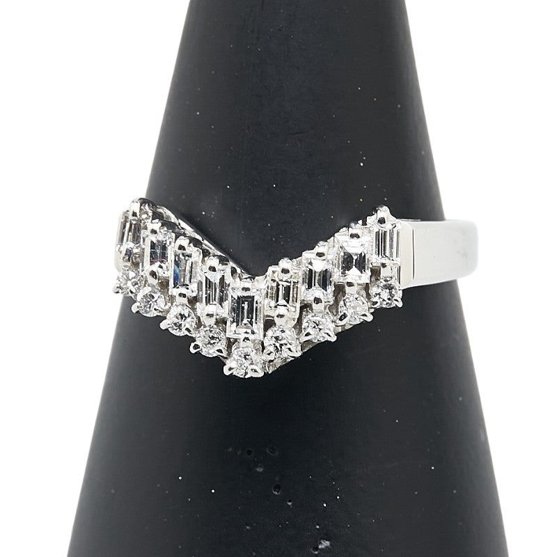 ノーブランド Pt900 プラチナ ダイヤ0.34ct リング 指輪 レディース no brand 11号 【中古】