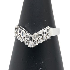 ノーブランド Pt900 プラチナ ダイヤ0.34ct リング 指輪 レディース no brand 11号 【中古】