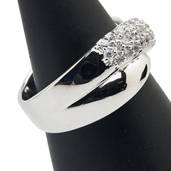 ノーブランド K18WG ホワイトゴールド ダイヤ リング 指輪 レディース no brand 14号 【中古】