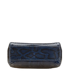 フェンディ ピーカブー スモール パイソン ハンドバッグ ショルダーバッグ 2WAY 8BN244 ブラック ブルー レザー レディース FENDI 【中古】
