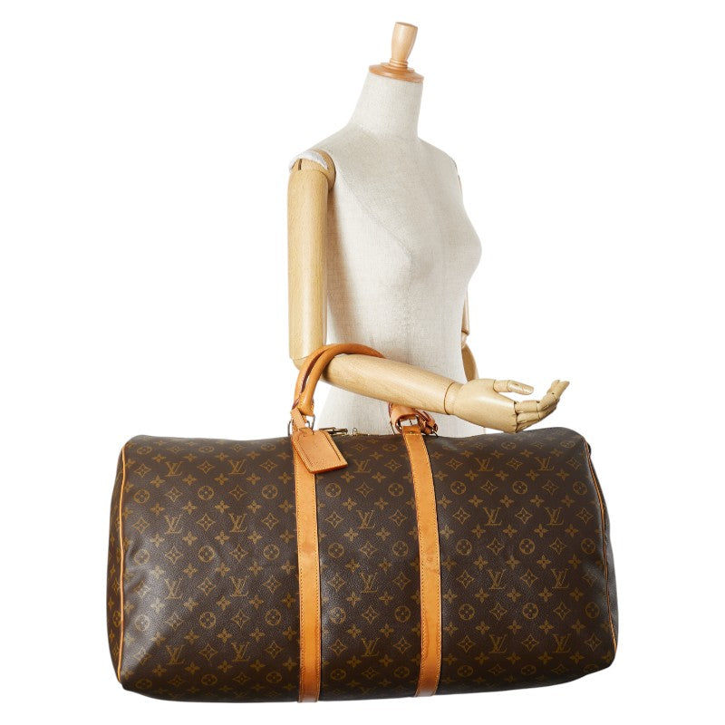 ルイ ヴィトン モノグラム キーポル50 ボストンバッグ トラベルバッグ M41426 ブラウン PVC レザー レディース LOUIS VUITTON 【中古】