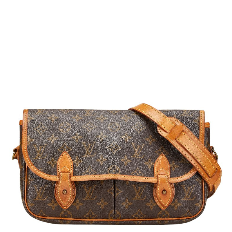 ルイ ヴィトン モノグラム ジベシエールMM 斜め掛け ショルダーバッグ M42247 ブラウン PVC レザー レディース LOUIS VUITTON 【中古】