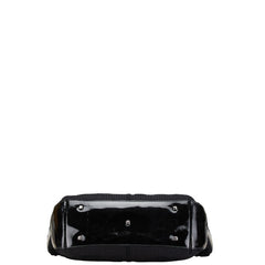 サルヴァトーレフェラガモ ガンチーニ トートバッグ ブラック ウール エナメル レディース Salvatore Ferragamo 【中古】
