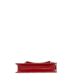 ディオール CDロゴ ハンドバッグ レッド レザー レディース Dior 【中古】