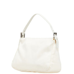 フェンディ マンマバケット ハンドバッグ ワンショルダーバッグ ホワイト キャンバス レザー レディース FENDI 【中古】