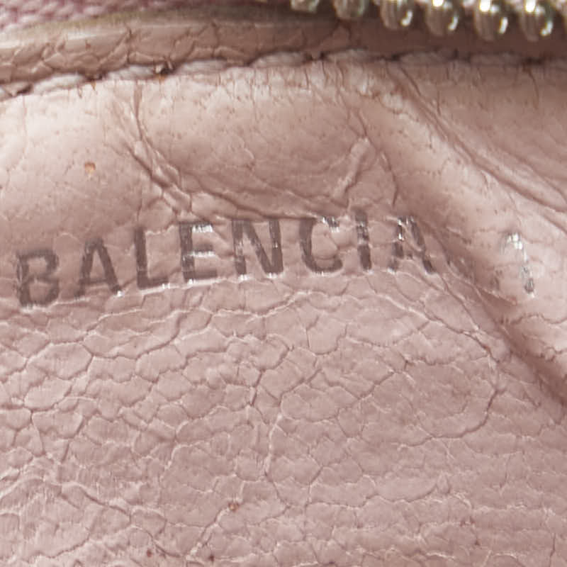 バレンシアガ ロゴ コインケース 637130 ピンク レザー レディース BALENCIAGA 【中古】