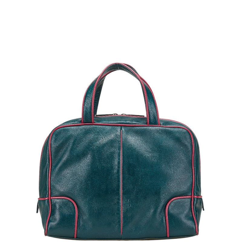 ロエベ ハンドバッグ グリーン パープル レザー レディース LOEWE 【中古】
