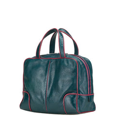 ロエベ ハンドバッグ グリーン パープル レザー レディース LOEWE 【中古】