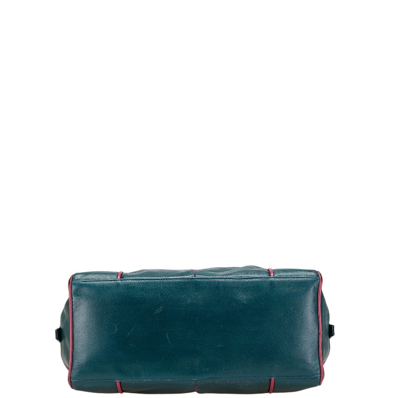 ロエベ ハンドバッグ グリーン パープル レザー レディース LOEWE 【中古】