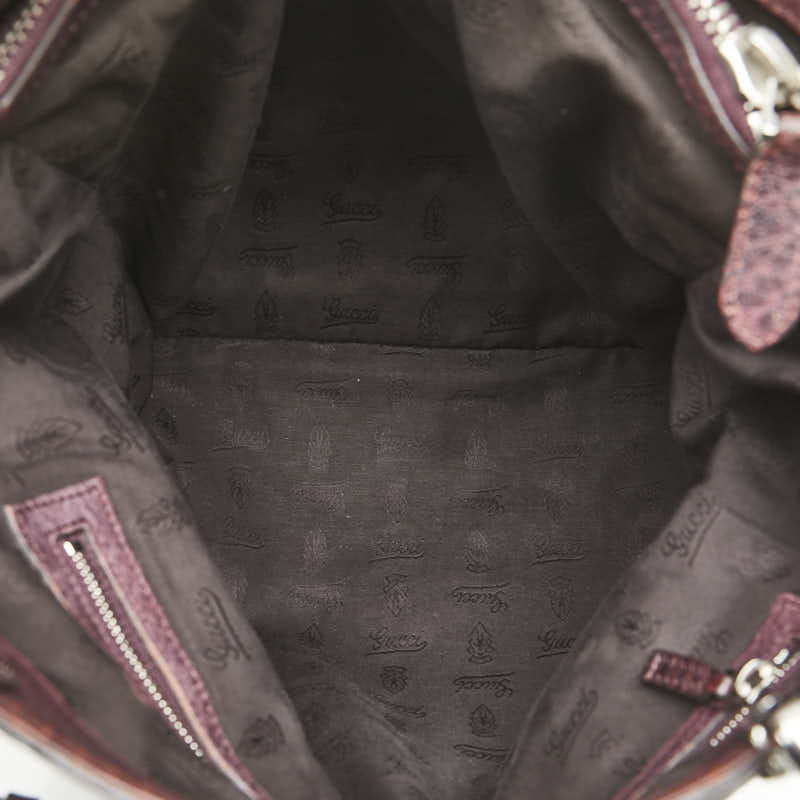 グッチ グッチシマ バンブー トートバッグ ショルダーバッグ 232946 ブラウン レザー キャンバス レディース GUCCI 【中古】