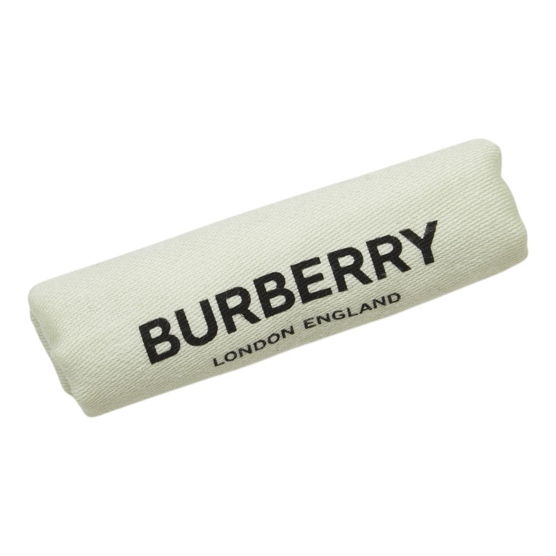 バーバリー ロゴ 三つ折り財布 ネイビー レザー レディース BURBERRY 【中古】