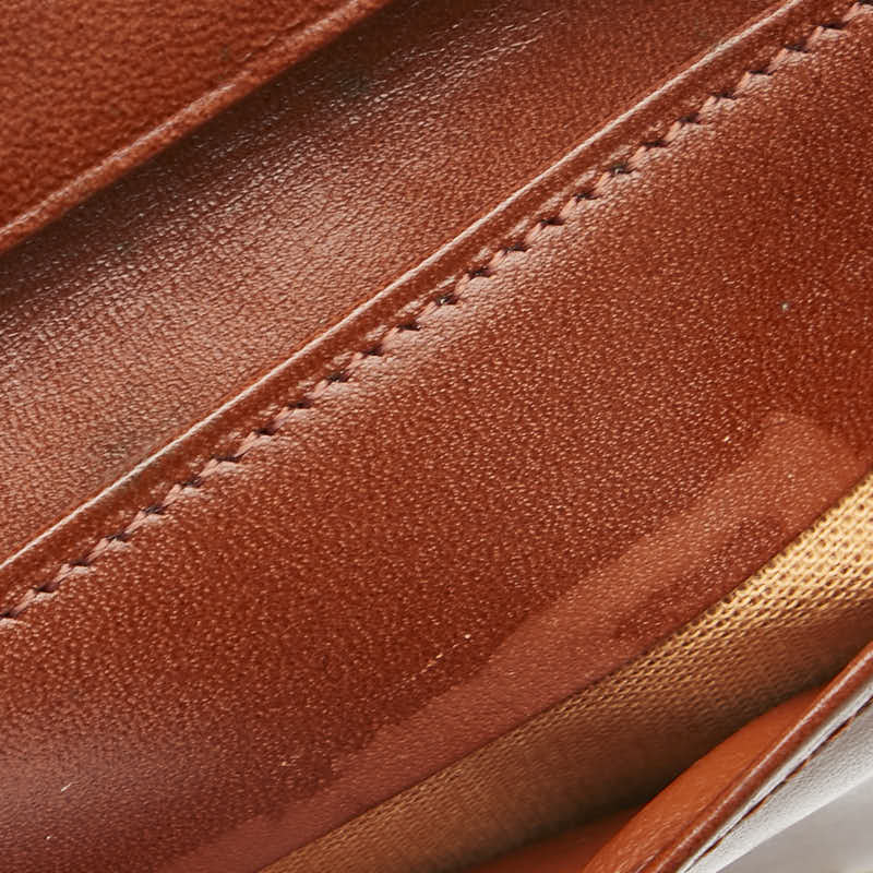 バーバリー ノバチェック 二つ折り財布 ブラウン キャンバス レザー レディース BURBERRY 【中古】