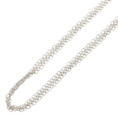 ティファニー メッシュ ネックレス ダブルチェーン SV925 シルバー レディース TIFFANY&Co. 【中古】