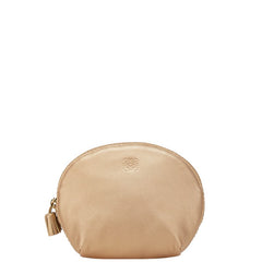 ロエベ アナグラム ポーチ ゴールド レザー レディース LOEWE 【中古】