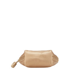 ロエベ アナグラム ポーチ ゴールド レザー レディース LOEWE 【中古】