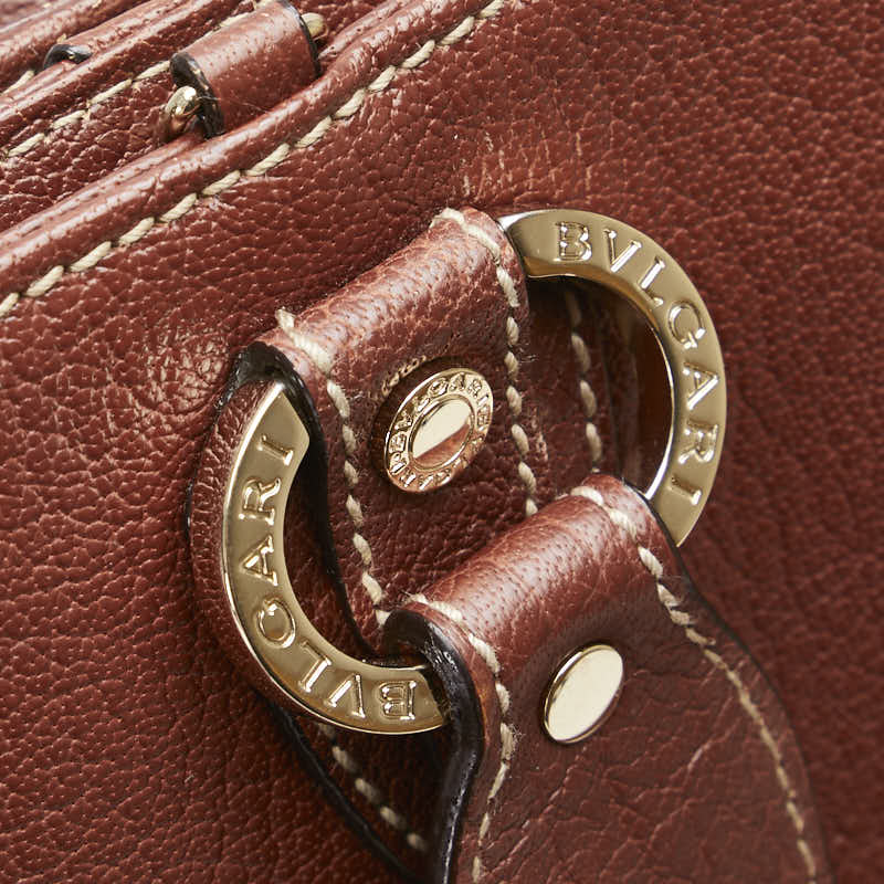 ブルガリ ベッキーバッグ ハンドバッグ ショルダーバッグ 2WAY ブラウン レザー レディース BVLGARI 【中古】