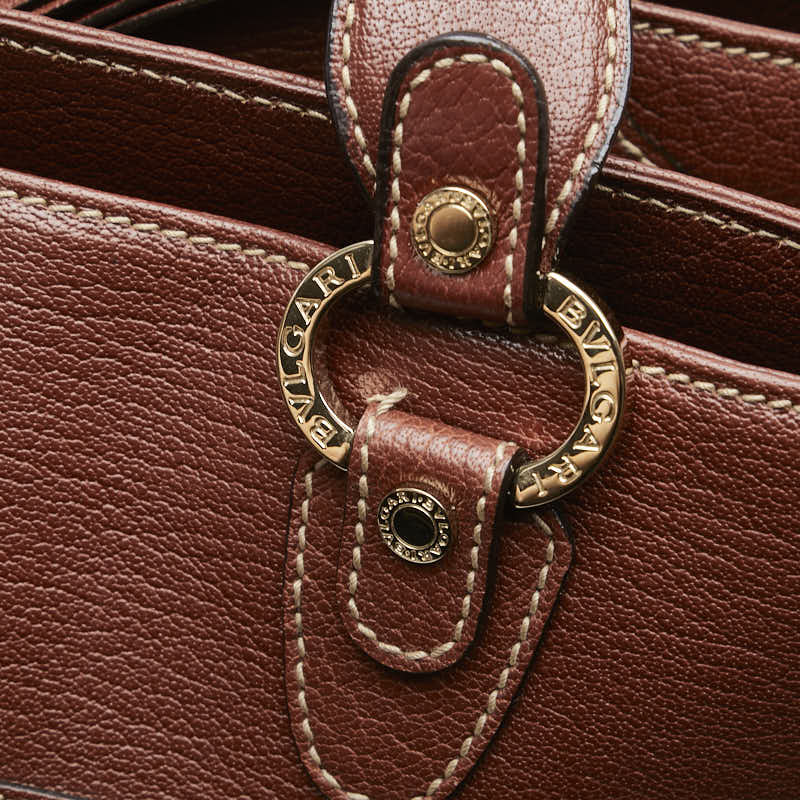 ブルガリ ベッキーバッグ ハンドバッグ ショルダーバッグ 2WAY ブラウン レザー レディース BVLGARI 【中古】
