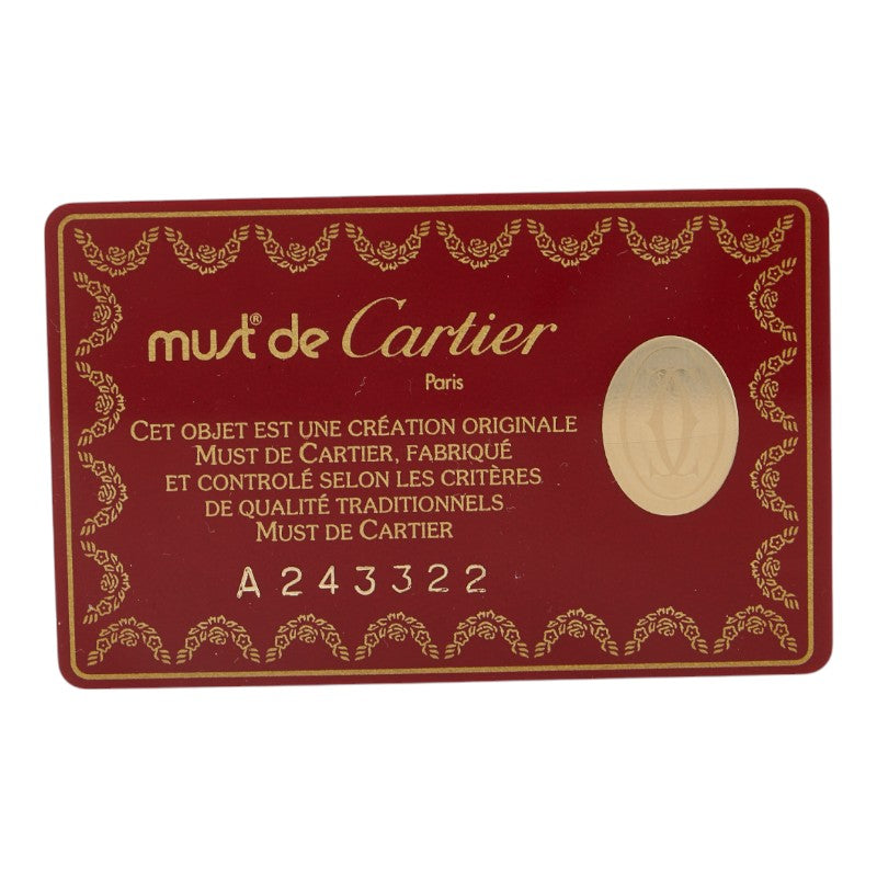 カルティエ マストライン ショルダーバッグ ワインレッド レザー レディース CARTIER 【中古】