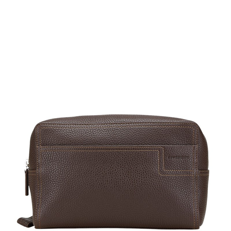 ジバンシー ロゴ セカンドバッグ ブラウン レザー レディース Givenchy 【中古】