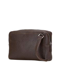 ジバンシー ロゴ セカンドバッグ ブラウン レザー レディース Givenchy 【中古】