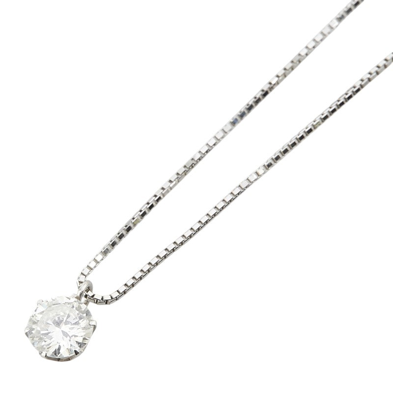 Pt900 プラチナ Pt850 プラチナ ダイヤ0.507ct ベネチアンチェーン ネックレス レディース 【中古】